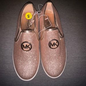Michael Kors Rose Gold slip on sneakers
